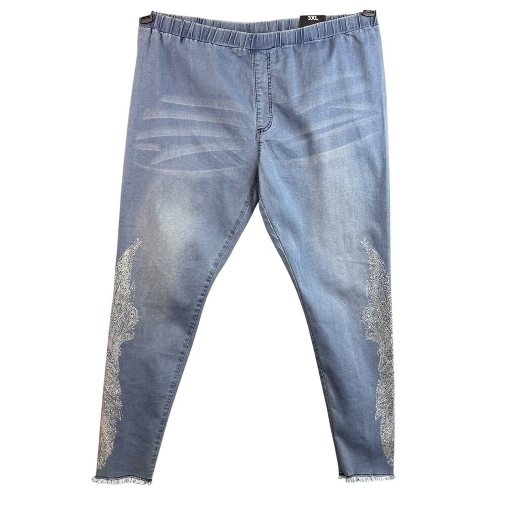 Vocal Women's‎ Stretch Skinny Jeans 3XL Plus Size Denim Blue Jeggings